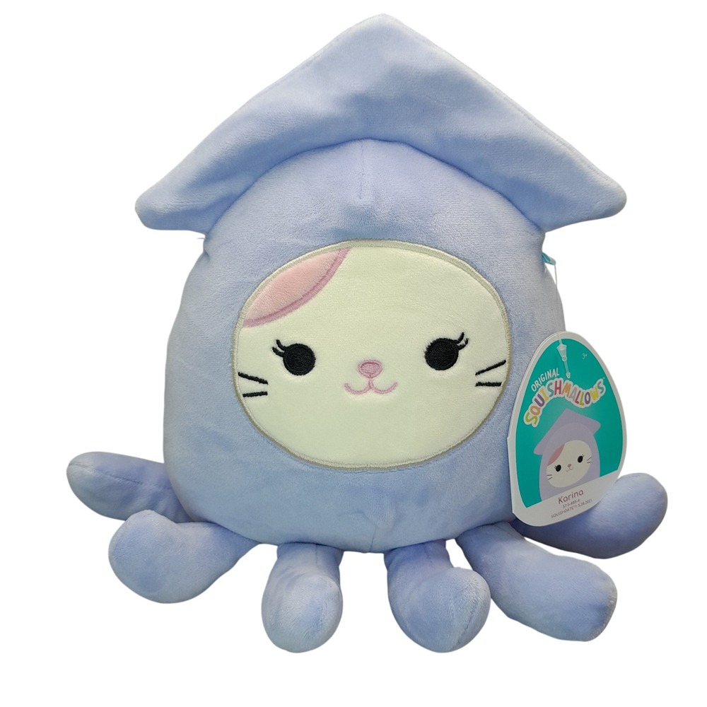 Squishmallows‎ Karina the Cat Squid Costume 7.5 Inch Plush Lavender Purple NWT